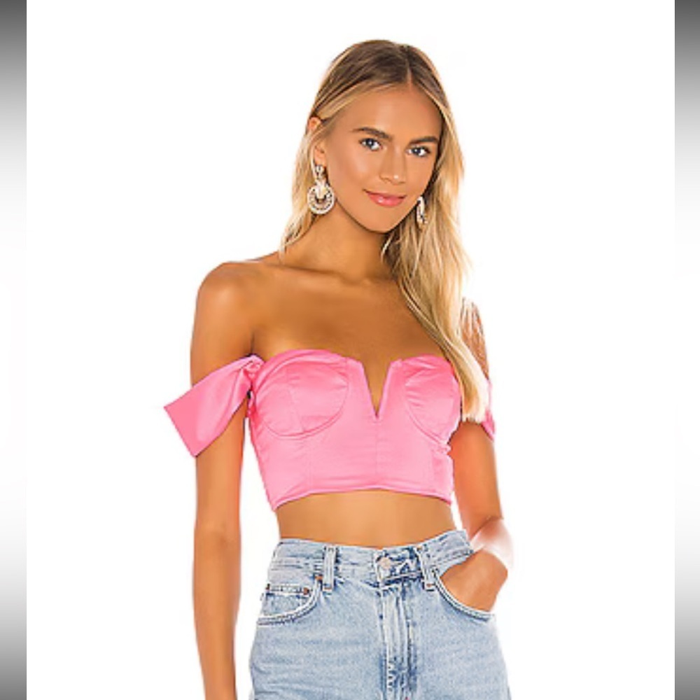 NWT Superdown Coralia Bustier Top in Pink S